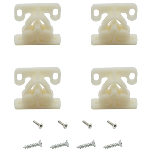 4 PCS Catches Back Plates Plastic Boat Ball Catch for Cabinet Doors and Drawers