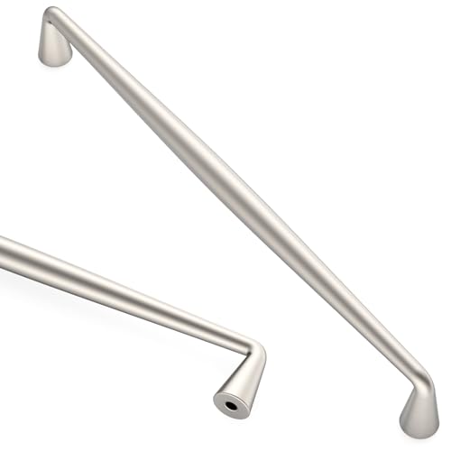 Asidrama Brushed Satin Nickel Cabinet Pulls Solid Handles,7.5 Inch,10 Pack - color: Brushed Satin Nickel, size: 7.5" Hole Center(192mm)