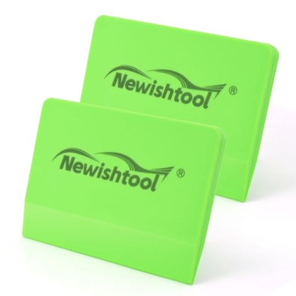 NEWISHTOOL Soft Silicone Small Squeegee for Vinyl, 2 PCS Rubber PPF Tool - color: Green