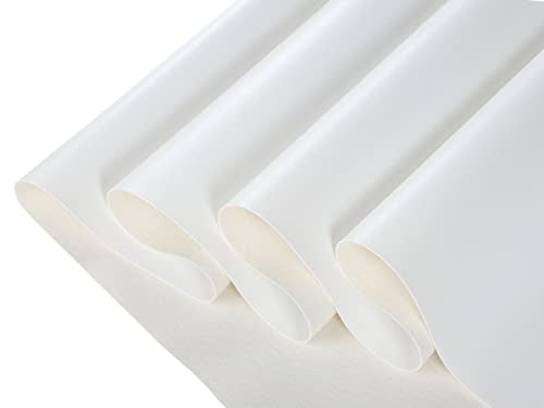 CDY Marine Vinyl Faux Leather: Soft Waterproof Faux Leather Fabric 54"x 36" - color: White