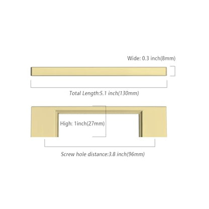 9BUILD 10 Pack Brushed Gold Cabinet Pulls 3.75 Inch Gold Kitchen Cabinet Handles, Cabinet Hardware for Cupboard Drawer Pulls - color: Brushed Gold, size: 3.75"/96MM Hole Center, style: 10 Pack