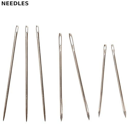 Sail Repair Kit with Sail Needle, Thick Waxed String Whipping Twine Black - color: Black
