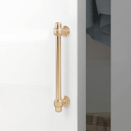 10 Pack 6-1/4 Inch Kitchen Cabinet Handles Champagne Bronze Cabinet Pulls Zinc Alloy Drawer Pulls Kitchen Hardware - color: Champagne Bronze, size: 6-1/4'' Hole Center(160mm)
