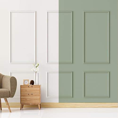 3 Sets Peel and Stick Wall Molding Kit, Premade Wainscoting Panels
