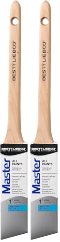 Bestt Liebco 552564100 Master Polyester/Nylon Thin Angle Sash Brush, 1 in. (Pack of 2) - size: 1 Count (Pack of 2)
