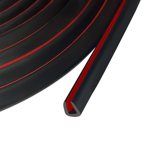 Rubber Edge Trim, 1/8" (3mm) Edge Trim, Flexible Self Adhesive U Channel Edge Protector for Glass, Mirror, Plywood, Steel Panel Sharp Edges, U Shaped Peel and Stick Trim, Black Color, 10Ft - size: Size1/8"(Fit 7/64"~5/32"), L10'