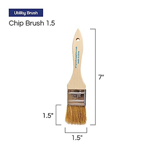 Pro Grade 1.5" Chip Brushes, Disposable Paint Brushes, for Stain, 36 Pack