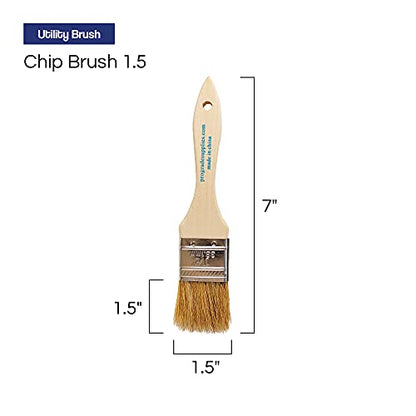 Pro Grade 1.5" Chip Brushes, Disposable Paint Brushes, for Stain, 36 Pack