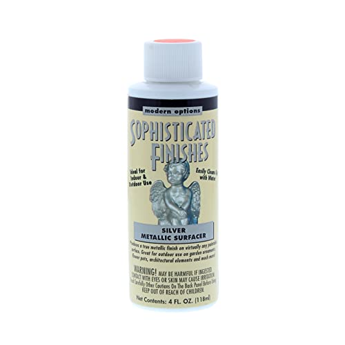 Triangle Coatings Sophisticated Finishes Metallic Surfacers Silver 4 oz.