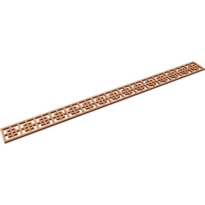 46 3/8"W x 4"H x 3/8"T Cambridge Fretwork Moulding, Cherry - color: Cherry, size: 4-in. H x 0.375-in. T