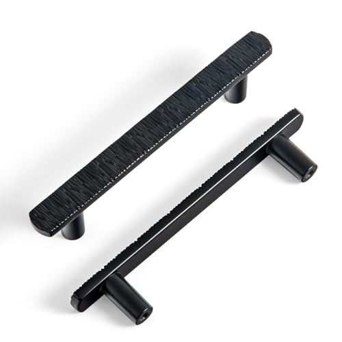 Goo-Ki 3-3/4 Inch （96mm） Hole Centers Luxurious & Sturdy Zinc Alloy Cabinet Handls,Matt Black Cabinet Pulls for Kitchen,Drawer,Cupboard & Wardrobe,6 Pack - color: Matte Black, size: 3.8 inch (96 mm) Hole Centers, style: Pulls With No Backplate
