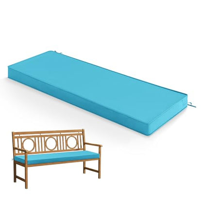 Summsun Outdoor Bench Cushion Pad, 42 x 18 x 3 Inch, Teal - color: Teal, size: 42x18x3 Inch