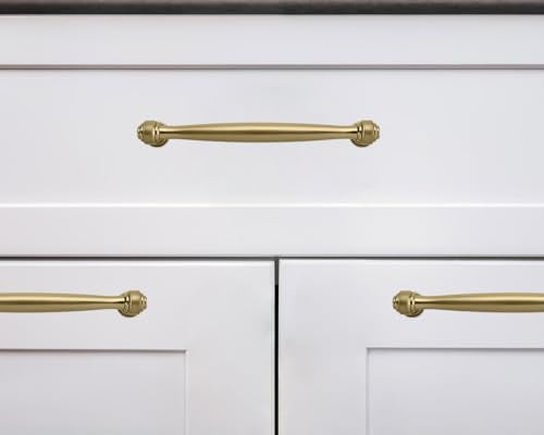 khtumeware 20 Pack 3 Inch(76mm) Brushed Brass Cabinet Pulls Satin Brass Kitchen Cabinet Handles Kitchen Cabinet Hardware for Cupboard Drawer Handles Dresser Pulls - color: Brushed Brass, size: 3 Inch(76mm) Hole Center