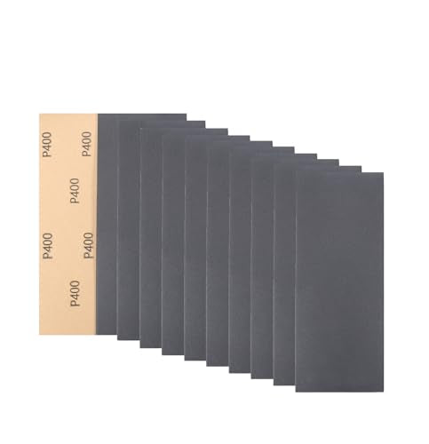 30Pcs 9 x 3.6 Inchs 400 Grit Wet and Dry Handmade Universal Sanding Sheets, Suitable for Woodworking Furniture/Automobiles/Metal/Lacquer Polishing Sandpaper - style: 400 Grit