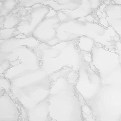 Art3d 120"x17.3" Self-Adhesive Wallpaper, Peel and Stick Grey Marble Paper, Matt - color: Gray, size: 17.3" x 120"