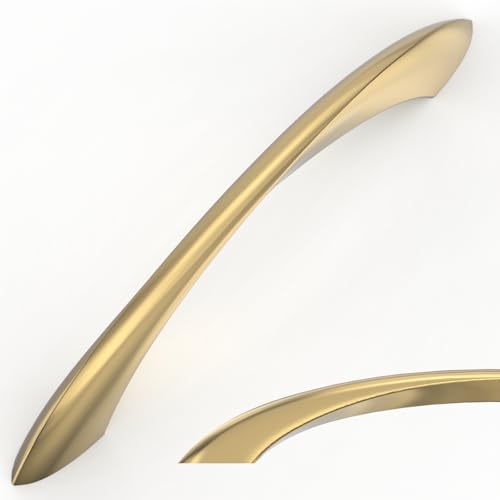 Amerdeco 10 Pack Champagne Bronze 5 Inch(128mm) Hole Centers Kitchen Arch Twisted Cabinet Pulls Cabinet Hardware for Cabinets Cupboard Handles Drawer Pulls ZH0048 - color: Champagne-Bronze, size: 5"/128MM Hole Center