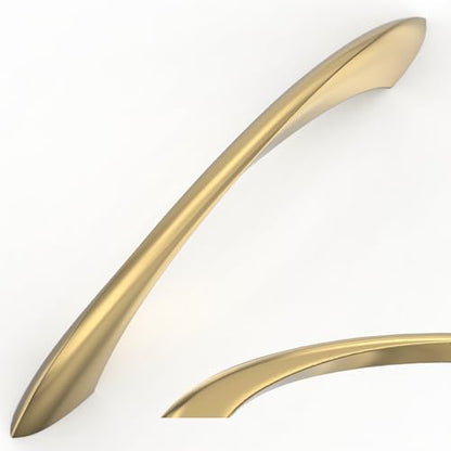 Amerdeco 10 Pack Champagne Bronze 5 Inch(128mm) Hole Centers Kitchen Arch Twisted Cabinet Pulls Cabinet Hardware for Cabinets Cupboard Handles Drawer Pulls ZH0048 - color: Champagne-Bronze, size: 5"/128MM Hole Center