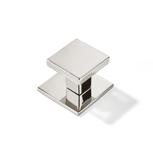 khtumeware 10-Pack 1-1/2 Square Heavy Duty Solid Polished Nickel zinc backplates for Cabinet knobs Suitable for Dressers,Drawers and Kitchen Hardware - color: Polished Nickel