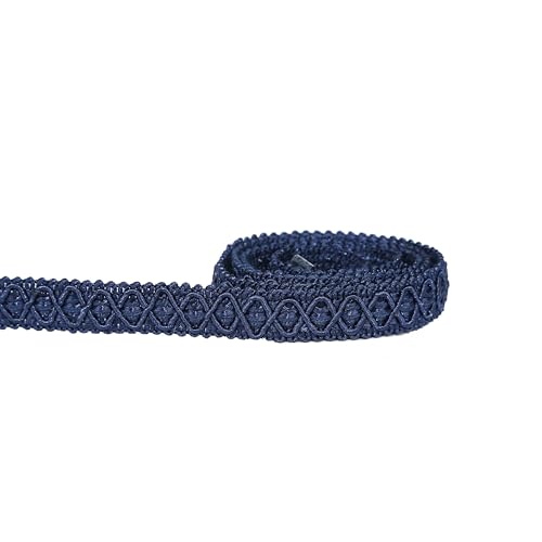 Gimp Braid Trim, 5 Yards 0.59 Inch Fabric Trim, Navy - color: Navy, size: 5yard