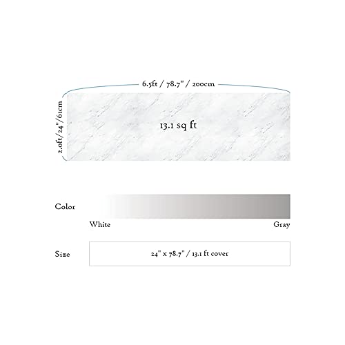 Very Berry Sticker Marble Contact Paper (White, 24" x 78", 2 Pack) - color: White, size: 24" x 78" (2-pack)
