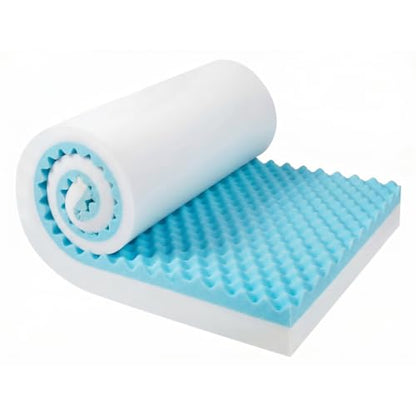 High Density Upholstery Foam (72"x24"x4") Seat Cushion Replacement Foam, 1 Inch Egg Crate Memory Pad for Pressure Relief and Comfort, Cuttable Sofa Sag Support Chair Repair Material DIY Projects - size: 72"x24"x4"