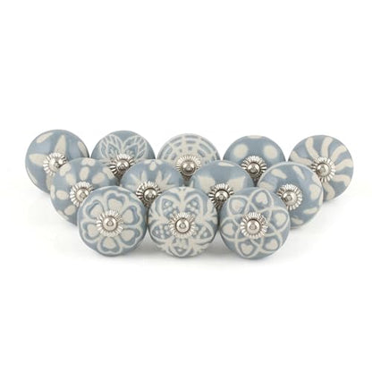 Cabinet Knobs and Pulls for Dresser Drawers - Pack of 12 - color: Gray