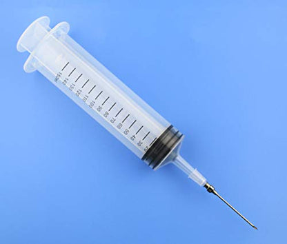 2Pcs-150ml syringe, 150cc syringe,Kitchen syringe glue syringe plastic syringe, large volume syringe with needle, dispensing syringes (150ml) - size: 150ml