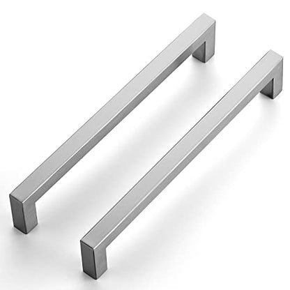 Ravinte Brushed Nickel Kitchen Square Cabinet Handles 7-1/2 Inch 5 Pack - color: Brushed Nickel