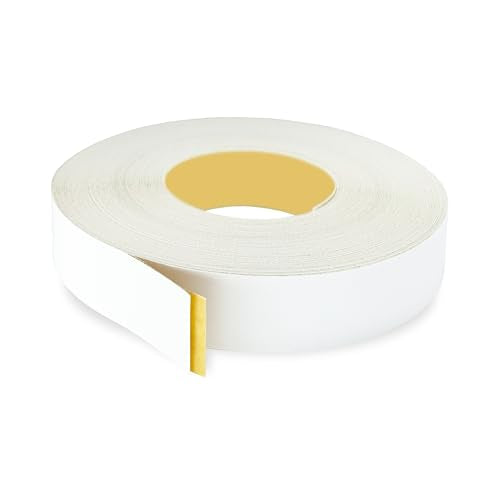 White PVC 2 inch x 25 ft Edge Banding Tape Peel Stick Adhesive Edging Veneer Trim Flexible Vinyl Strip Molding Wood Cabinet Laminate Shelf Furniture Countertop Formica Plywood Board Repair - color: White, size: 2 inch x 25 ft
