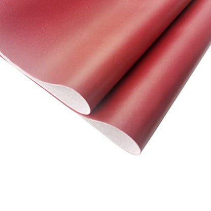 HYANG Smooth Solid Color Dark Red Faux Leather Sheets 1 Rolls 12"X53" (30cmX135cm),Faux Leather is Great for, Bows,Earrings Handmade DIY Craft Projects Making - color: Dark Red