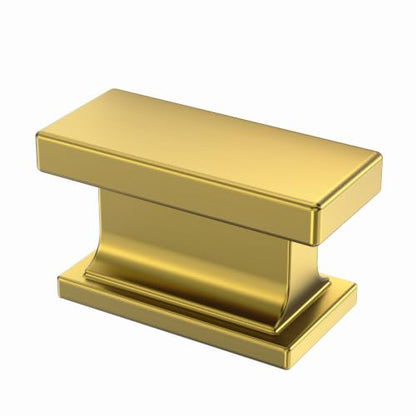 Asidrama 10 Pack Vibrant Brushed Moderne Brass Cabinet Pulls Heavy-Duty Solid Kitchen Cabinet Knobs Drawer Hardware for Bathrooms Cabinets 2891 - color: Vibrant Brushed Moderne Brass, style: 10 Pack