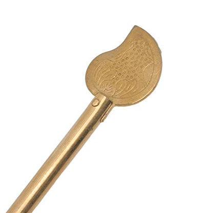 Fdit 3PCS Chinese Leaf Bolt Locking Pin, Cabinet Key Leaf Shaped Retro Cabinet Locking Pin Brass for Home Furniture