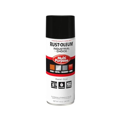 Rust-Oleum Multi-Purpose Enamel Spray Paint, Black, 12oz, Gloss, 6-Pack - color: Glossy Black