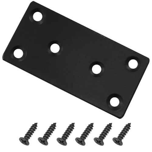 Murtenze 10 Pack Black Stainless Steel Mending Plates, 1.57 x 3.15 - size: 40*80mm