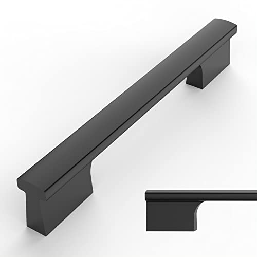 Amerdeco 10 Pack Matte Black Cabinet Pulls 5 Inch(128MM) Hole Centers Kitchen Cabinet Handles Hardware Kitchen Handles for Cabinets Cupboard Handles Drawer Pulls - color: Matte Black, size: 5"/128MM Hole Center, style: 10 Pack