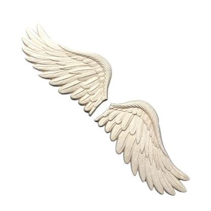 WoodUbend WUB1206 Wings Heat Bendable & Flexible Wood Appliques 12x6cm - DIY Craft, Furniture & Home Decor - Easy to Apply & Paint - Versatile, Reusable & Durable Decorative Decals - size: WUB1206