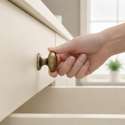 trust4care 4-Pack Antique Brass 1.5" Bifold Closet Door Cabinet Knobs Pulls - color: Bronze, size: Set of 4