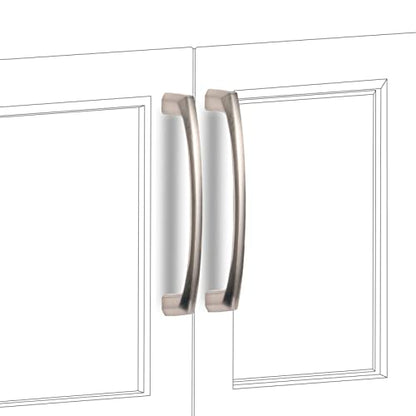 COTYKILEY 10 Pack 5Inch(128mm) Brushed Satin Nickel Kitchen Cabinet Handles Silver Cabinet Pulls Cabinet Door Handles Kitchen Cabinet Hardware Cupboard Drawer Pulls Dresser Handles - color: Brushed Satin Nickel, size: 5" Hole Center（128MM）