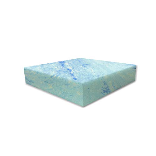 FoamRush 1"x 32" x 32" Gel Cooling Memory Square Foam, Seat Cushion Replacement, Upholstery Foam, Seat Replacement, Upholstery Sheet, Wheelchair Seat Cushion Replacement, Made in USA - color: Gel Only, size: 1" x 32" x 32"