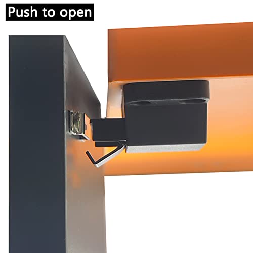 Self-Closing Push to Open Door Latch Cabinet Hardware CBRIVE 8 Pack Push Latches & Lock for Hidden Door Push Release Drawer Pull Tip on Closet Close Touch Locking Strong Pop Out, Black - size: 8 Pack