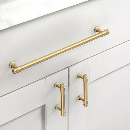 Asidrama 10 Pack 10 Inch Champagne Bronze Kitchen Cabinet Handles - color: Champagne Bronze, size: 10" Hole Center(254mm)
