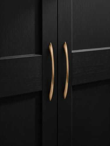 5 Pack Champagne Bronze Cabinet Pulls 7.56 Inch Arch Twisted Brass Handles Drawer Kitchen Cupboard Bathroom Dresser Cabinet Hardware Zinc Alloy - color: Champagne Bronze, size: 7.56 inch Hole Centers