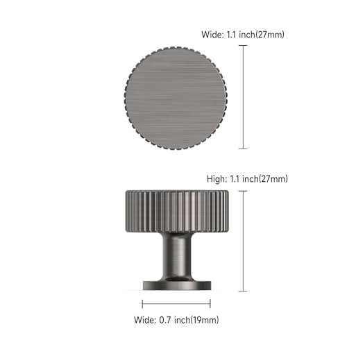 Asidrama 10 Pack Brushed Black Nickel Kitchen Cabinet Knobs - color: Brushed Black Nickel