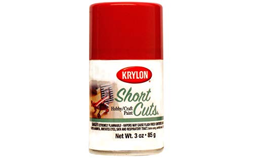 Krylon Short Cuts 3 Oz. High-Gloss Enamel Spray Paint, Red Pepper - 1 Each - color: Red Pepper, style: Aerosol