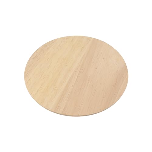 Antrader 4Pcs Round Unpainted Wood Carved Appliques,5.9" Diameter(Style 15) - style: Style 15
