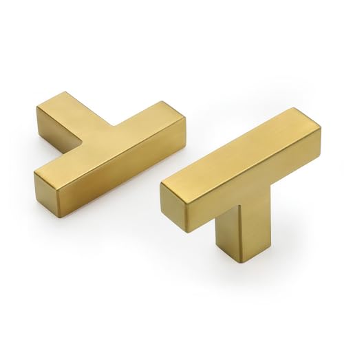 Goldenwarm 25 Pack Cabinet Knobs Gold Drawer Knobs - color: Gold, size: Single Hole Knob