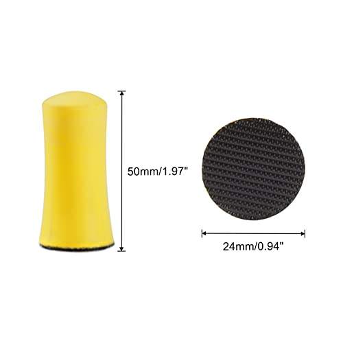 SPEEDWOX 3 Pack 1" Hand Sanding Blocks Mini Hook and Loop Sanding Pad Hook Backing Plate for Wood Furniture Restoration Polishing Home and Car (Yellow) - style: 1" Yellow