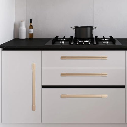10 Pack 10 Inch(254mm) Kitchen Cabinet Handles Champagne Bronze Cabinet Pulls Alloy Drawer Pulls Solid Cabinet Hardware - color: Champagne Bronze, size: 10'' Hole Center(254mm)