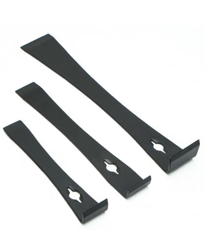 Bates- Flat Pry Bar Scraper, 3 Pack, 5-1/2", 7-1/4" and 9-1/2", Black, Trim Puller Tool for Baseboard - size: 5.5", 7.25", 9.5"