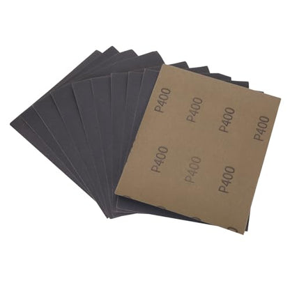 MAXMAN 1/4 Sheet Sandpaper, 4.5" x5.5" 400 Grit Silicone Carbide, for Wood - style: 400 grit